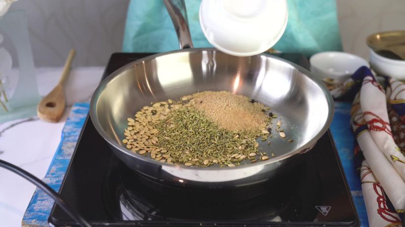 Image of the recipe cooking step-1-4 for Thandai Powder + Thandai Milkshake