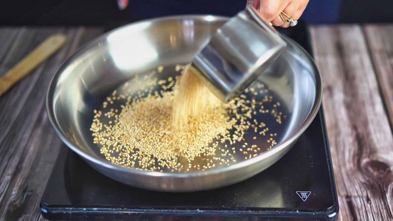 Image of the recipe cooking step-1-1 for Til Burfi - Sesame Seed Fudge