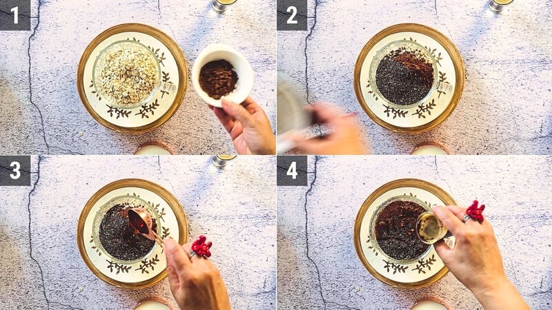 Image of the recipe cooking step-1-1 for Tiramisu Overnight Oats