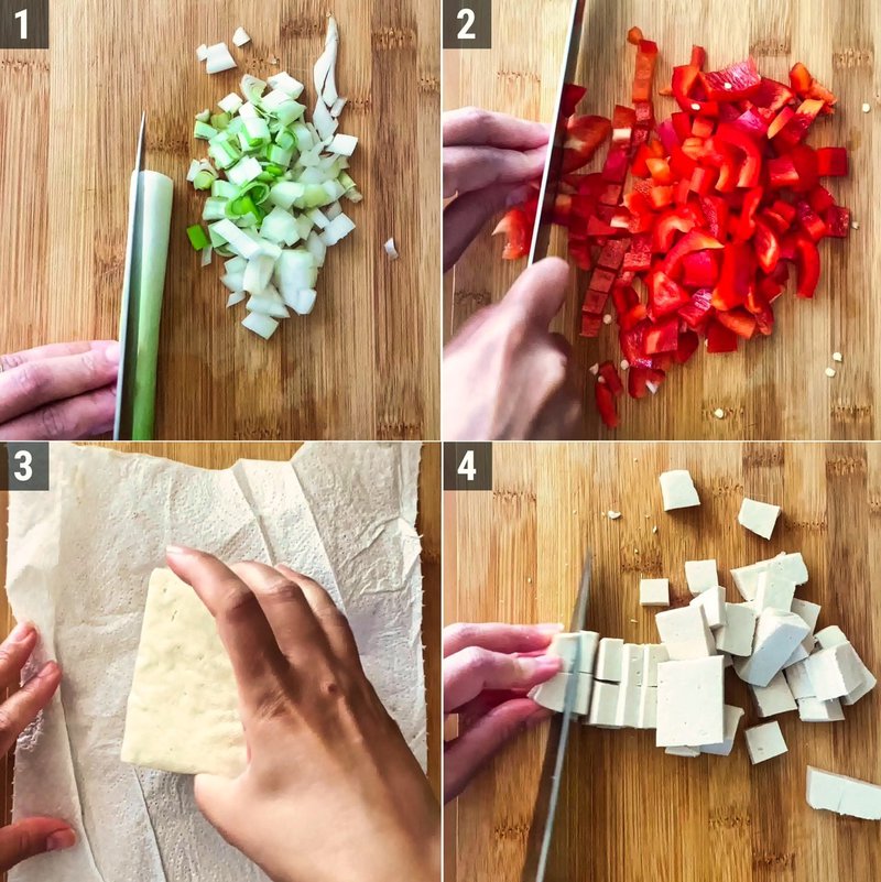 Image of the recipe cooking step-1-1 for Tofu Bell Pepper Tacos