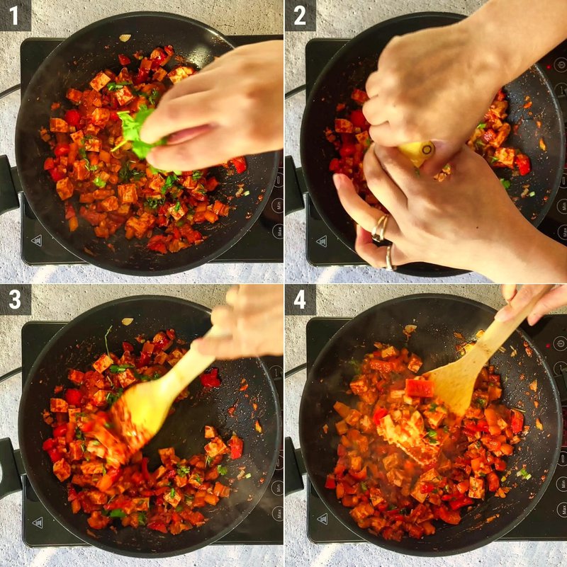 Image of the recipe cooking step-1-5 for Tofu Bell Pepper Tacos