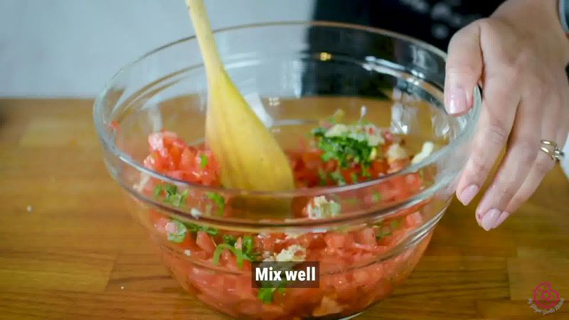 Image of the recipe cooking step-1-4 for Tomato Bruschetta