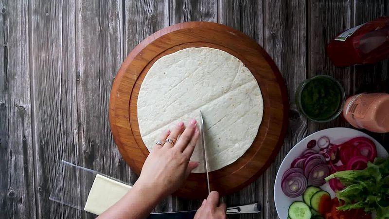 Image of the recipe cooking step-1-1 for TikTok Tortilla Wrap Hack (6 Vegetarian Filling Ideas)