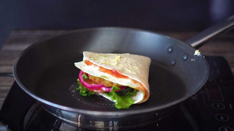 Image of the recipe cooking step-1-7 for TikTok Tortilla Wrap Hack (6 Vegetarian Filling Ideas)