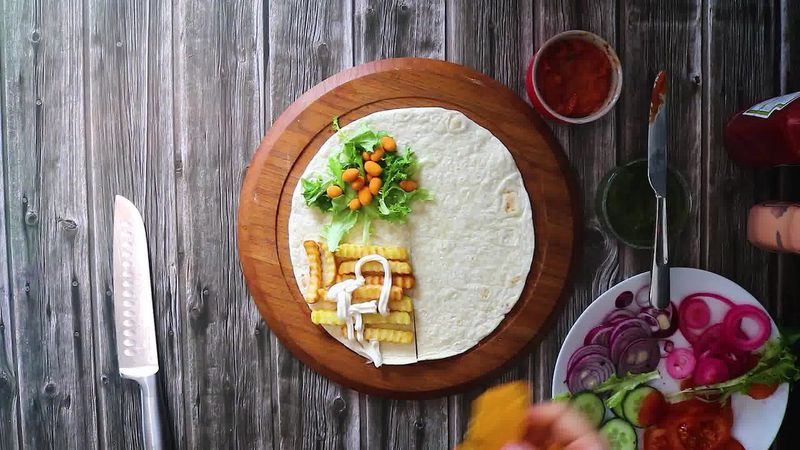 Image of the recipe cooking step-3-3 for TikTok Tortilla Wrap Hack (6 Vegetarian Filling Ideas)