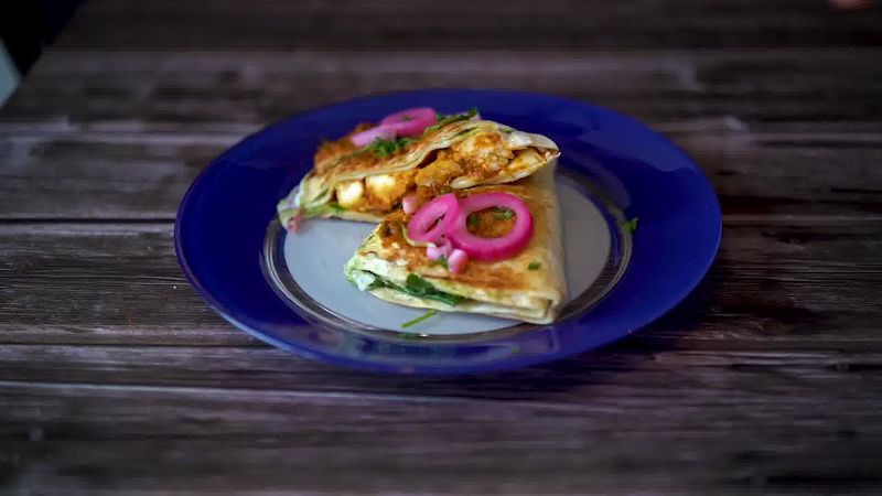 Image of the recipe cooking step-4-8 for TikTok Tortilla Wrap Hack (6 Vegetarian Filling Ideas)