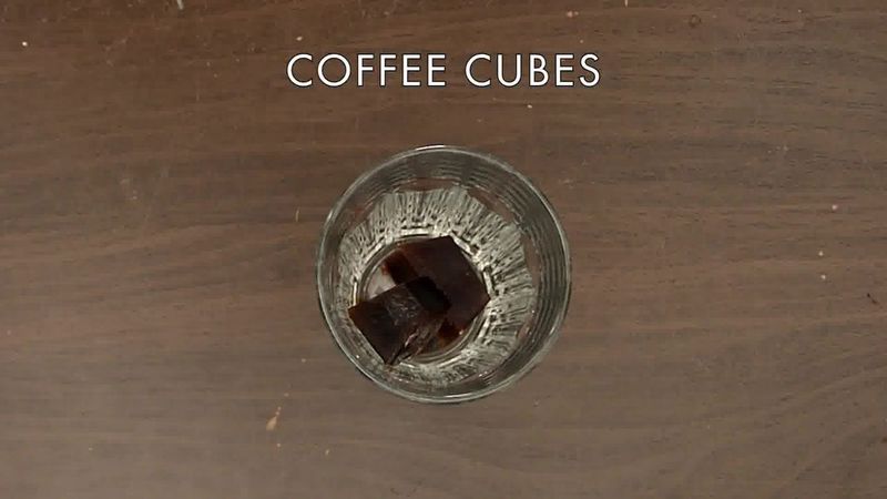 Image of the recipe cooking step-1-5 for Vanilla Iced Mocha With Coffee Ice Cubes (Video)