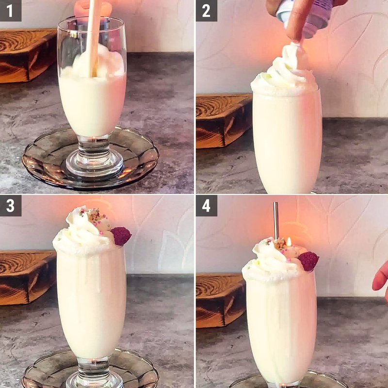 Image of the recipe cooking step-1-2 for Vanilla Milkshake