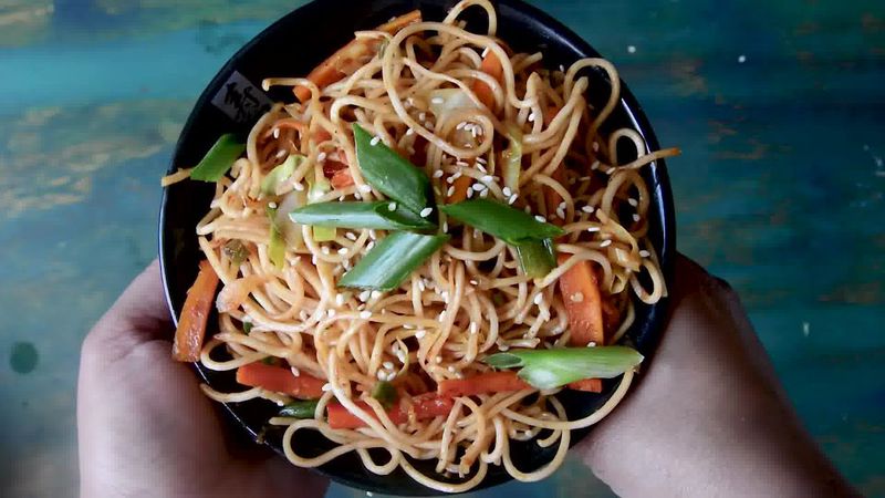 Image of the recipe cooking step-1-11 for Easy Veg Schezwan Noodles Recipe