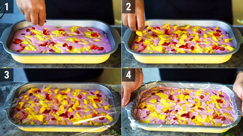 Image of the recipe cooking step-4-1 for Vegan Strawberry Mango Ice Cream