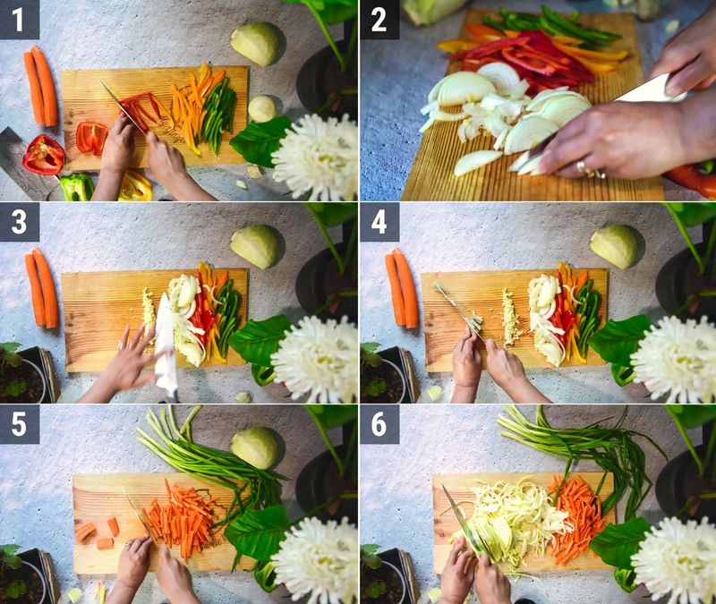 Image of the recipe cooking step-1-1 for Vegetable Hakka Noodles
