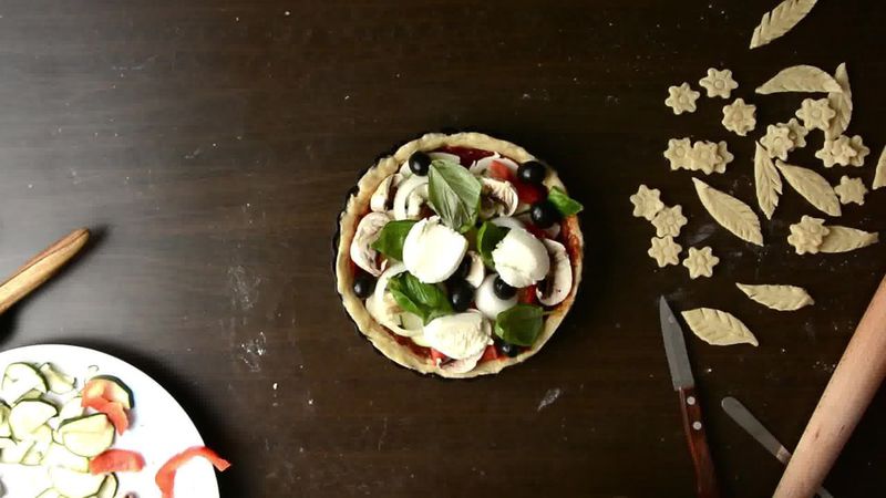 Image of the recipe cooking step-1-11 for Veggie Pizza Pie (Video Recipe)