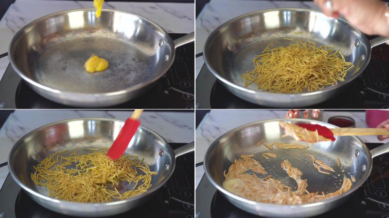Image of the recipe cooking step-1-3 for Vermicelli Fruit Custard - Semiya Custard