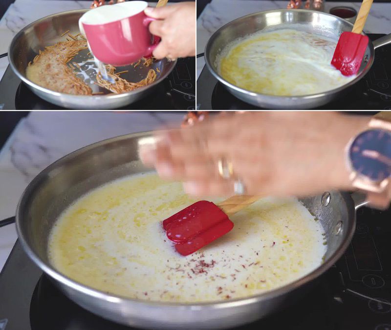 Image of the recipe cooking step-1-4 for Vermicelli Fruit Custard - Semiya Custard