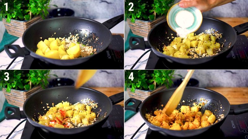 Image of the recipe cooking step-1-4 for Vrat Wale Aloo