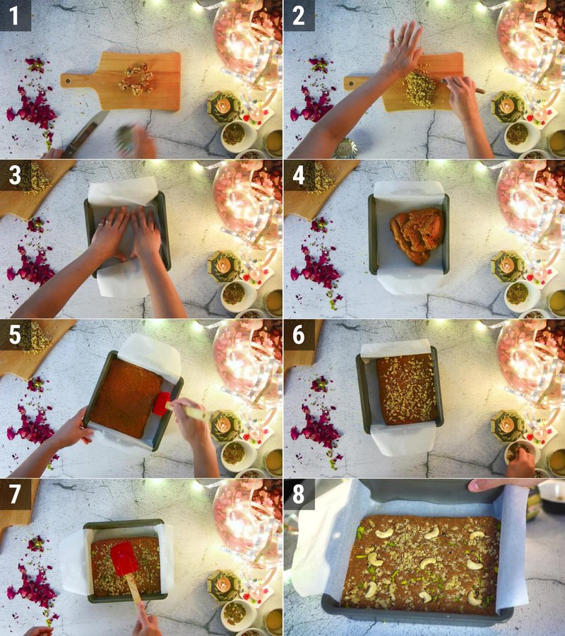 Image of the recipe cooking step-3-1 for Walnut Burfi