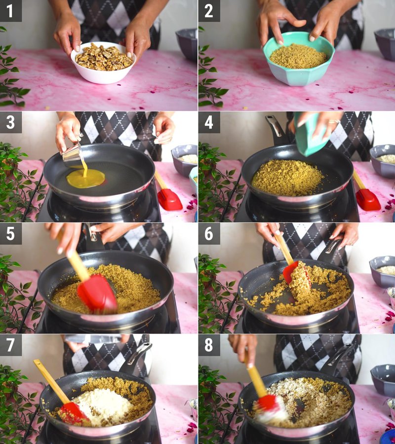 Image of the recipe cooking step-1-1 for Walnut Halwa (Akhrot Halwa)