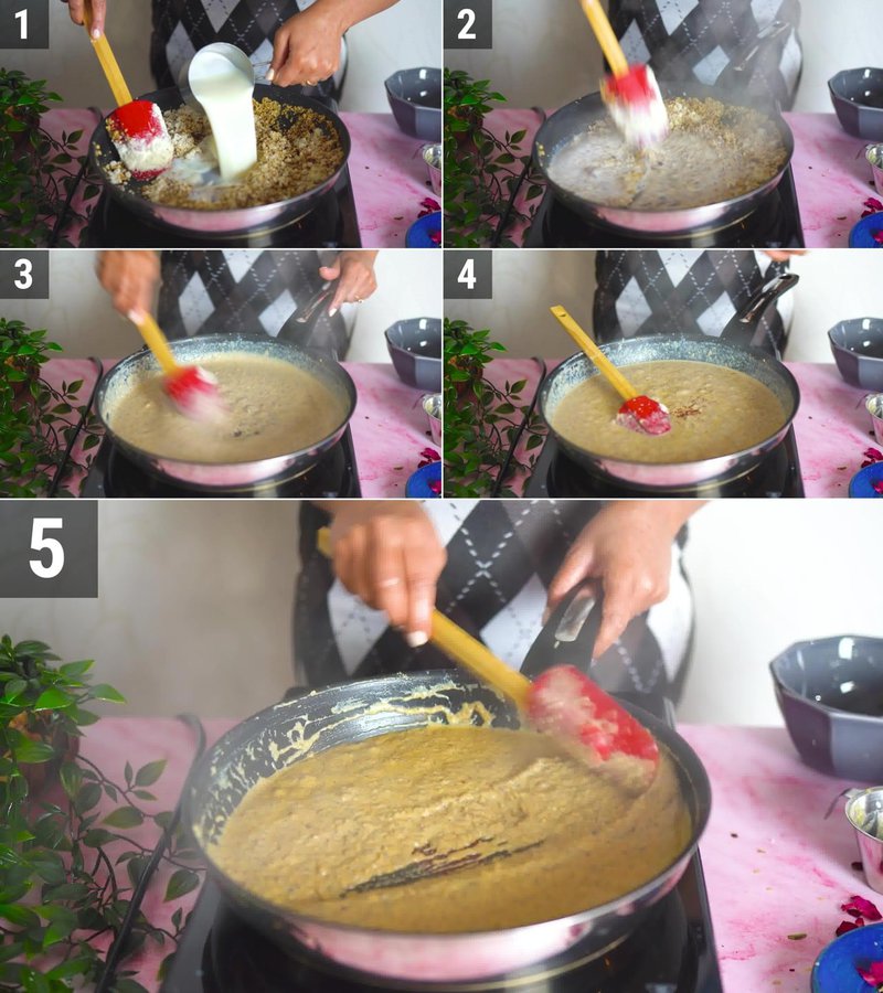 Image of the recipe cooking step-1-2 for Walnut Halwa (Akhrot Halwa)