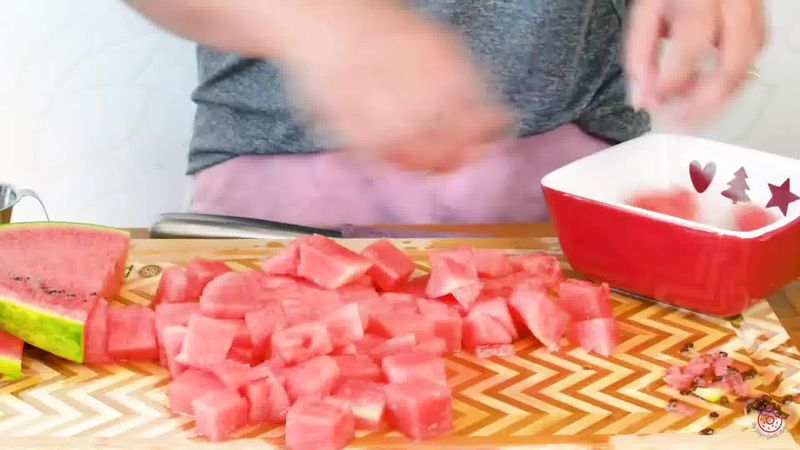 Image of the recipe cooking step-2-1 for Watermelon Cucumber Feta Salad