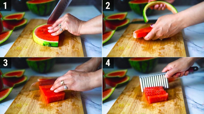 Image of the recipe cooking step-1-2 for Watermelon Fries