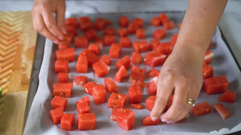 Image of the recipe cooking step-1-2 for Watermelon Sorbet