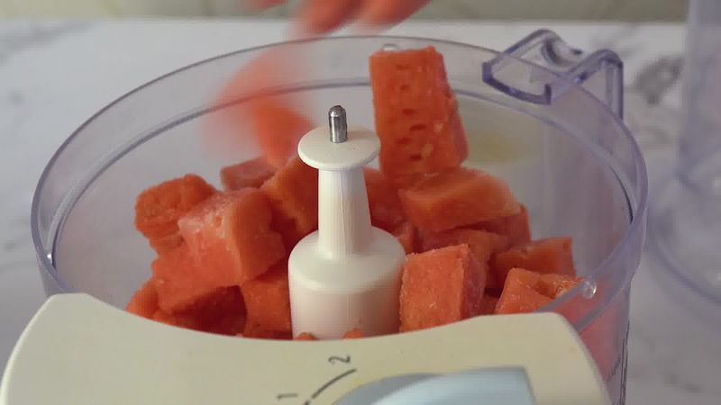 Image of the recipe cooking step-1-4 for Watermelon Sorbet