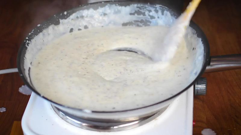 Image of the recipe cooking step-3-9 for White Sauce Pasta Recipe (Béchamel Sauce Pasta)