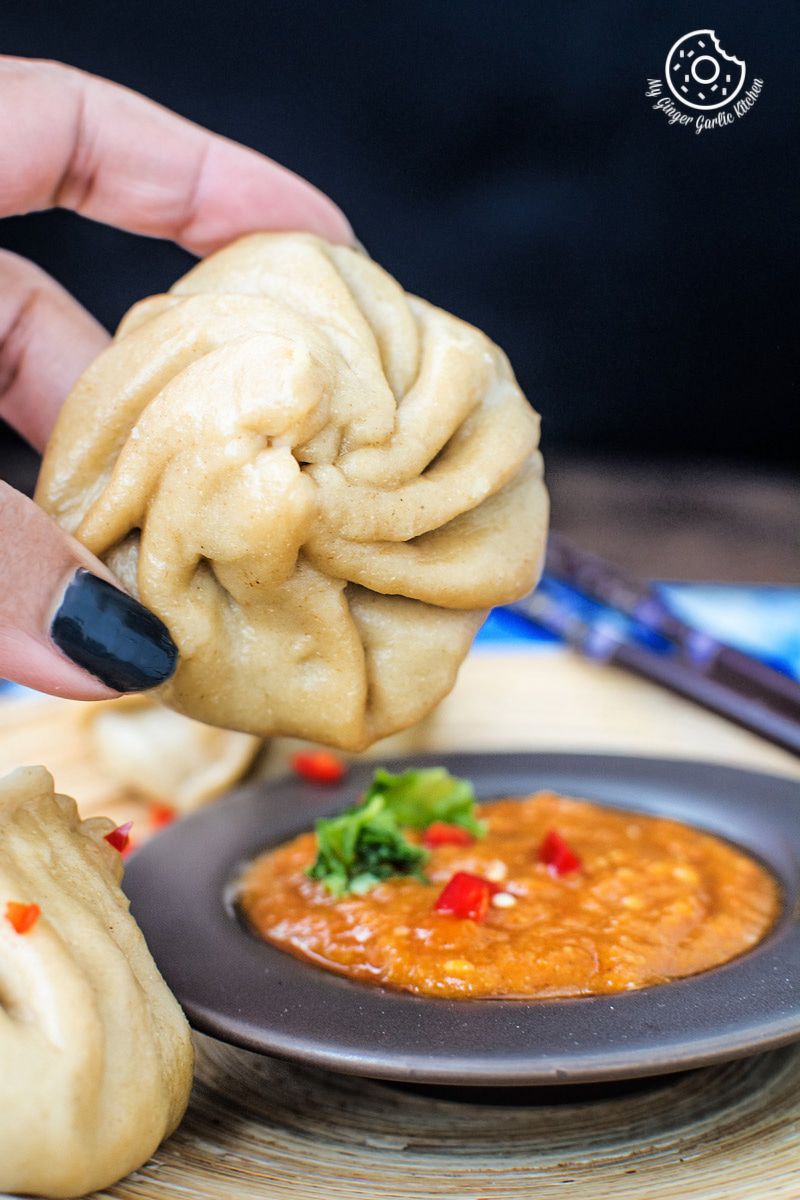 Nepalese Whole Wheat Steamed Veg Momos Recipe Video Healthy My Ginger Garlic Kitchen