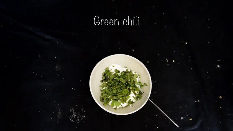 Image of the recipe cooking step-2-1 for Mint Chickpea Cornmeal Tart - Pudina Chola (Zero Oil)