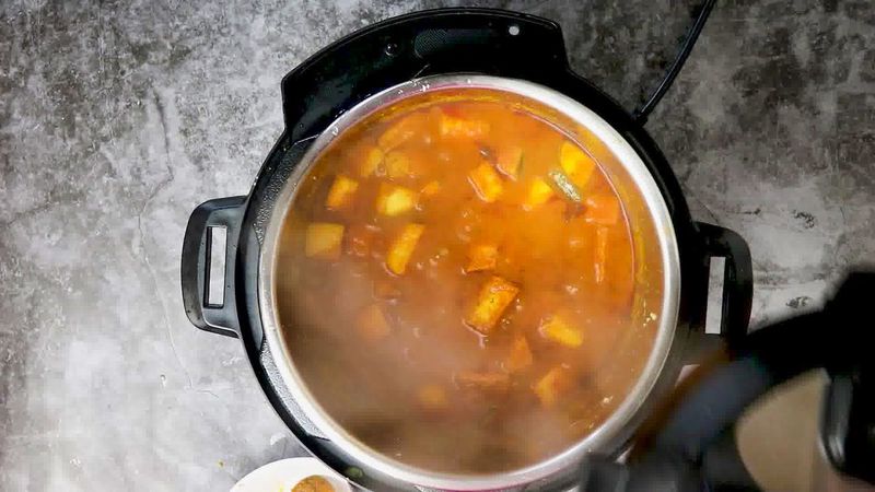 Image of the recipe cooking step-1-18 for Zucchini Tofu Curry (Instant Pot + Stovetop)