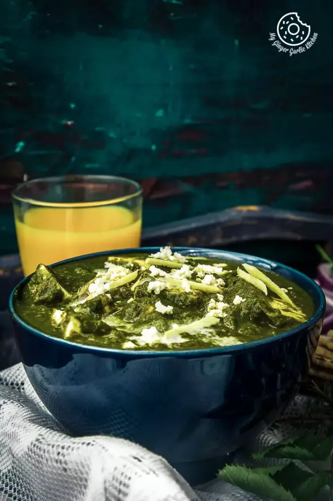 Palak Paneer - Spinach and Indian Cottage Cheese Gravy